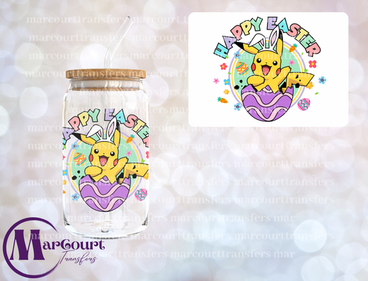 HAPPY EASTER PIKACHU-DECAL-UV DTF CUP WRAP