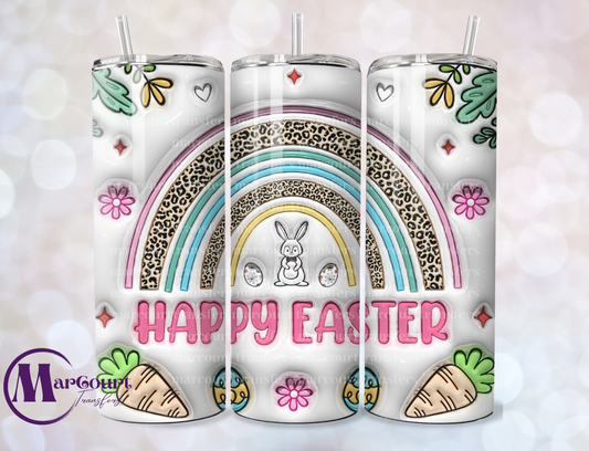 HAPPY EASTER INFLATED RAINBOW-SKINNY TUMBLER TRANSFER