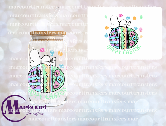 HAPPY EASTER SNOOPY-DECAL-UV DTF CUP WRAP