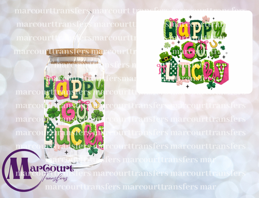 HAPPY GO LUCKY-DECAL-UV DTF CUP WRAP