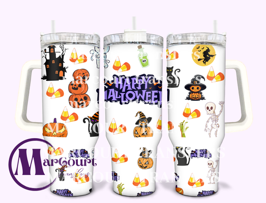 HAPPY HALLOWEEN-40 0Z-SUBLIMATION TUMBLER TRANSFER