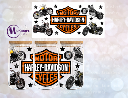 HARLEY DAVIDSON MOTORCYCLES-16 0Z-UV DTF CUP WRAP