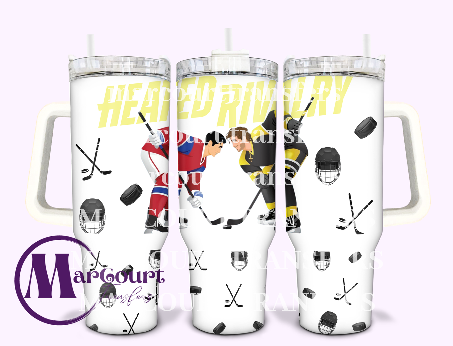 HEATED RIVALRY-40 0Z-SUBLIMATION TUMBLER TRANSFER