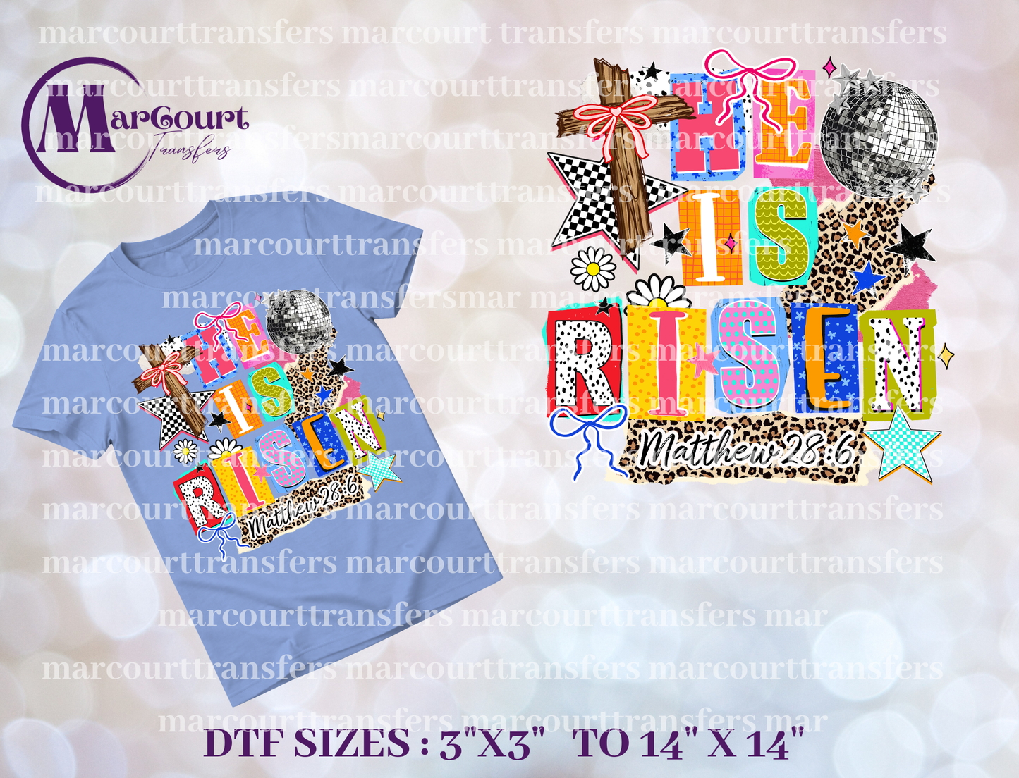DTF-HE IS RISEN MATTHEW 28 6