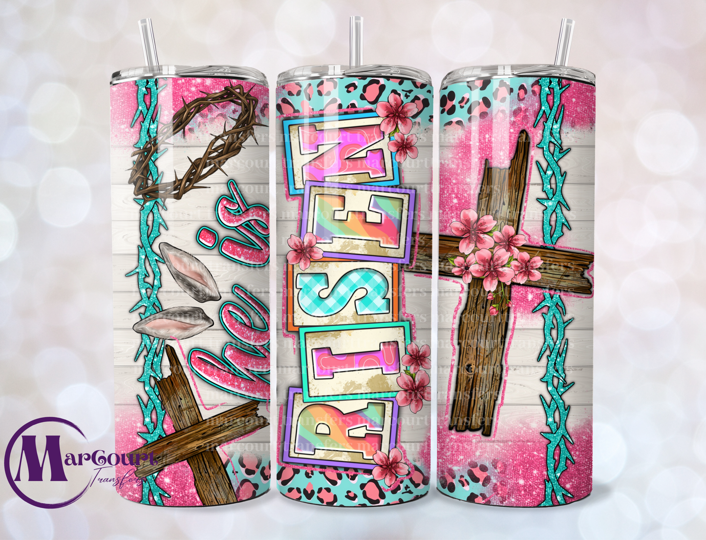 HE IS RISEN-SKINNY TUMBLER TRANSFER