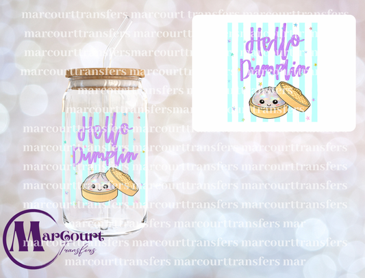 HELLO DUMPLIN-DECAL-UV DTF CUP WRAP