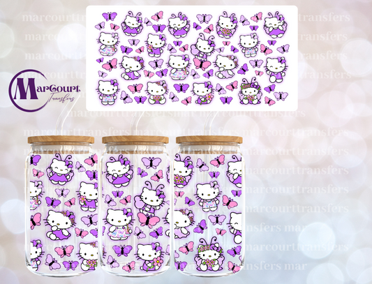 HELLO KITTY BUTTERFLY-16 0Z-UV DTF CUP WRAP