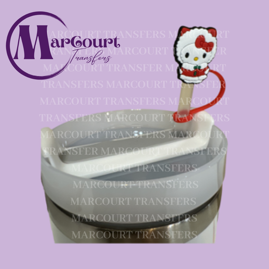 HELLO KITTY CHRISTMAS-STRAW TOPPER