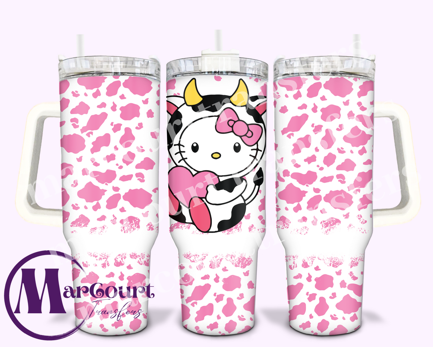 HELLO KITTY COW-40 0Z-UV DTF CUP WRAP