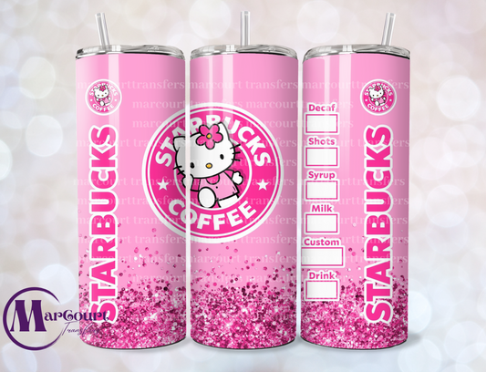 HELLO KITTY STARBUCKS-SKINNY TUMBLER TRANSFER