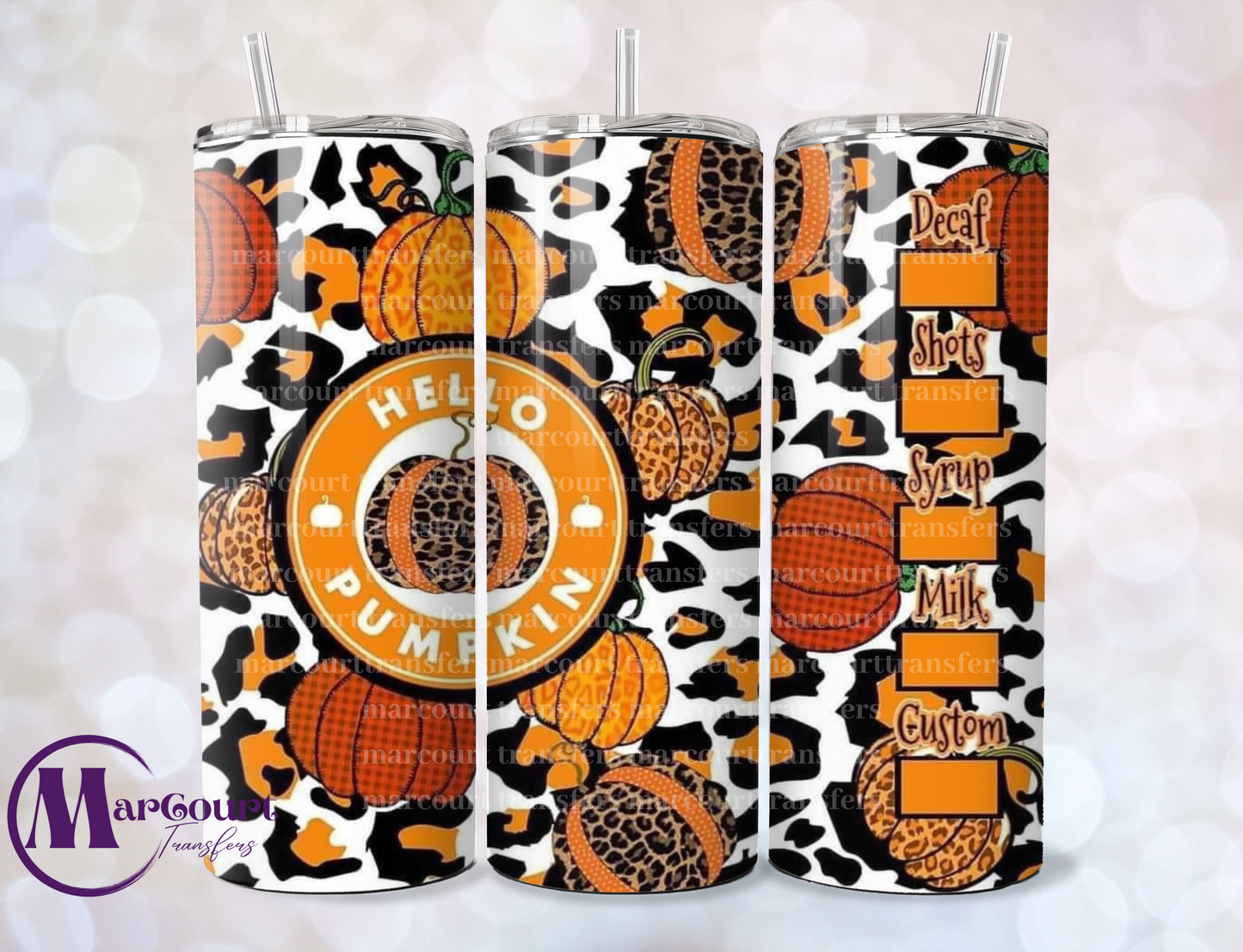 HELLO PUMPKINS-SKINNY TUMBLER TRANSFER