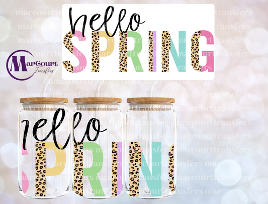 HELLO SPRING-16 0Z-UV DTF CUP WRAP