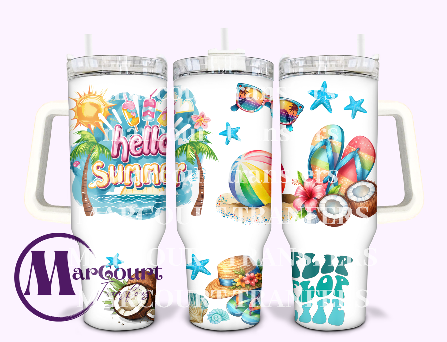 HELLO SUMMER-40 0Z-UV DTF CUP WRAP