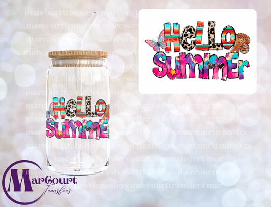 HELLO SUMMER-DECAL-UV DTF CUP WRAP
