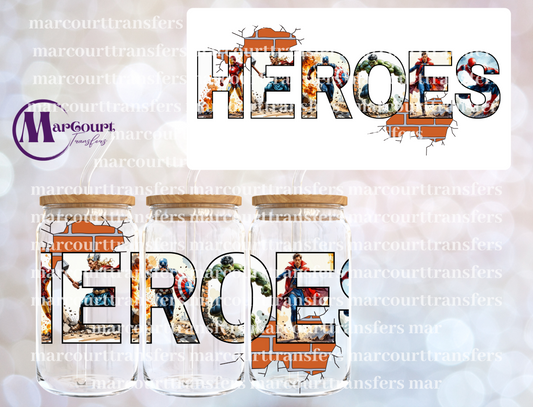 HEROES-16 0Z-UV DTF CUP WRAP