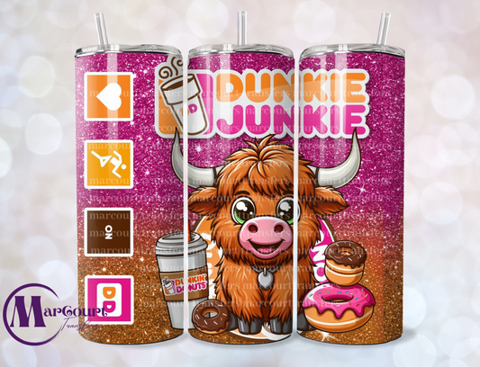 HIGHLAND COW DUNKIN DONUTS-SKINNY TUMBLER TRANSFER