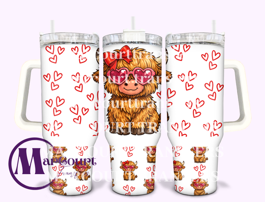 HIGHLAND VALENTINES-40 0Z-SUBLIMATION TUMBLER TRANSFER