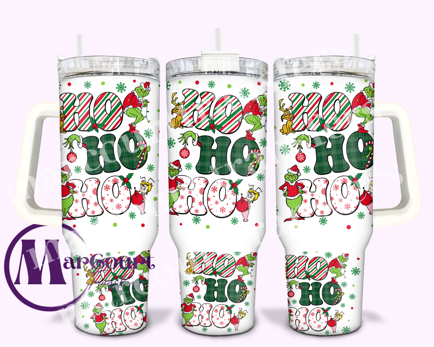 HO HO HO-40 0Z-UV DTF CUP WRAP