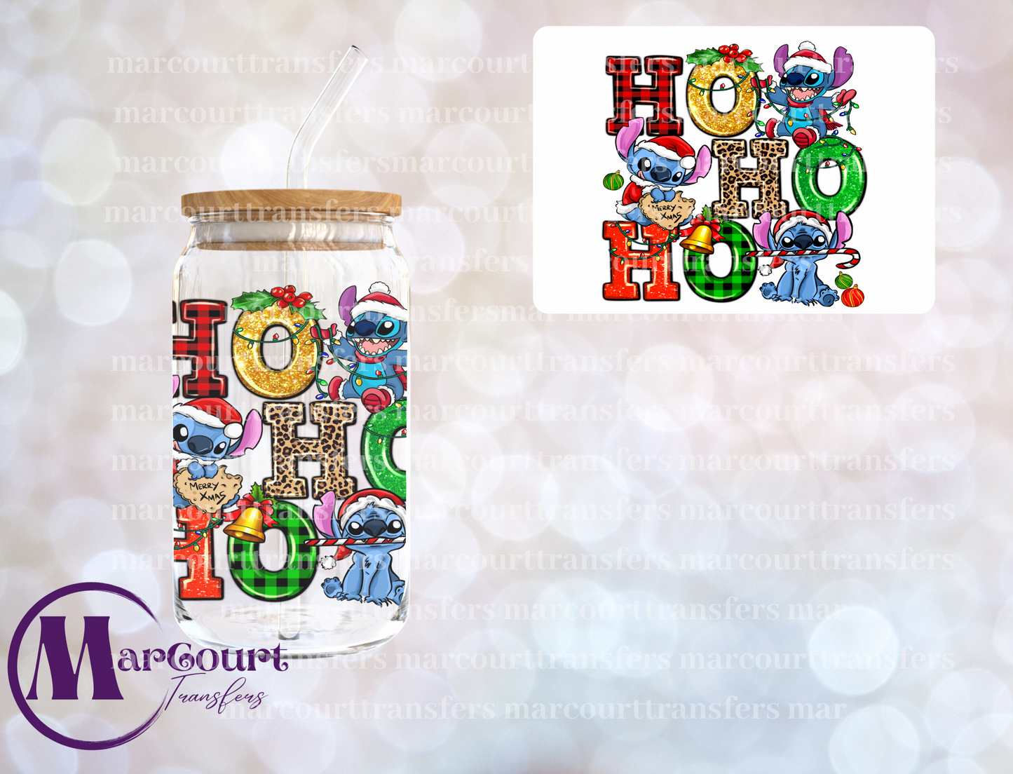 HO HO HO STITCH-UV DTF CUP WRAP