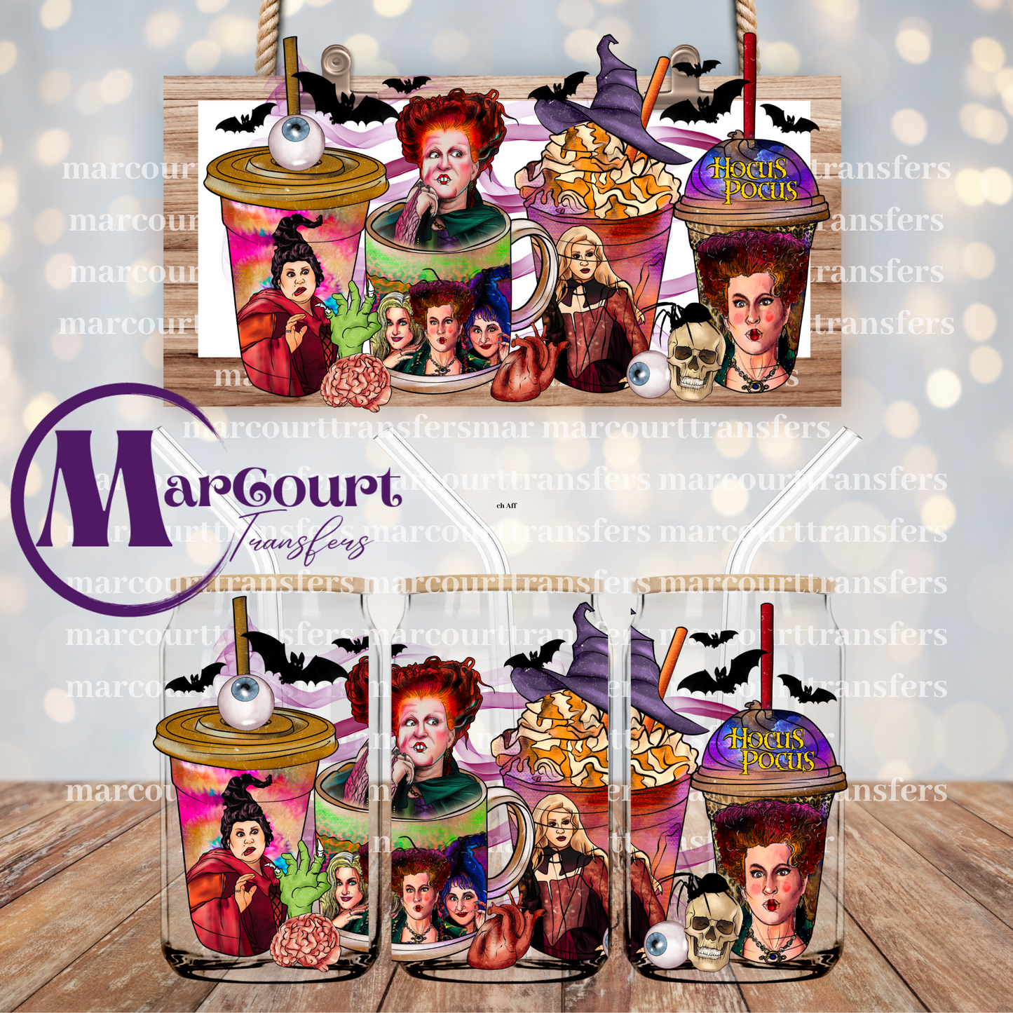 HOCUS POCUS DRINKS-16 0Z-UV DTF CUP WRAP