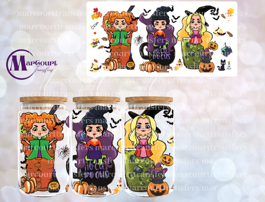 HOCUS POCUS HALLOWEEN CUPS-16 0Z-UV DTF CUP WRAP