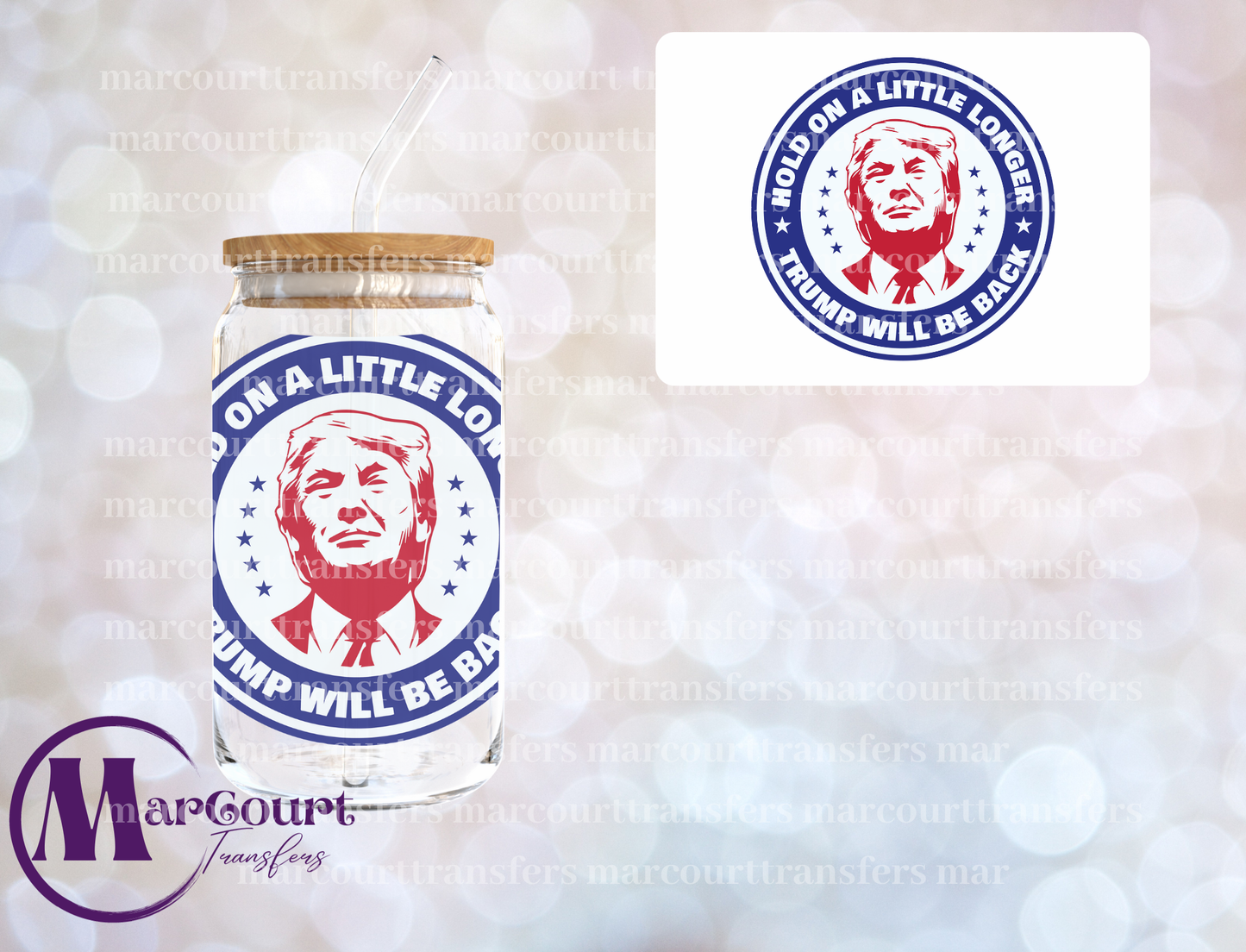 HOLD ON A LITTLE LONGER -DECAL-UV DTF CUP WRAP