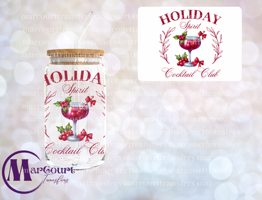 HOLIDAY COCKTAIL CLUB-DECAL-UV DTF CUP WRAP