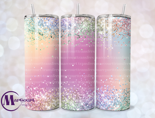 HOLOGRAPHIC GLITTER-SKINNY TUMBLER TRANSFER