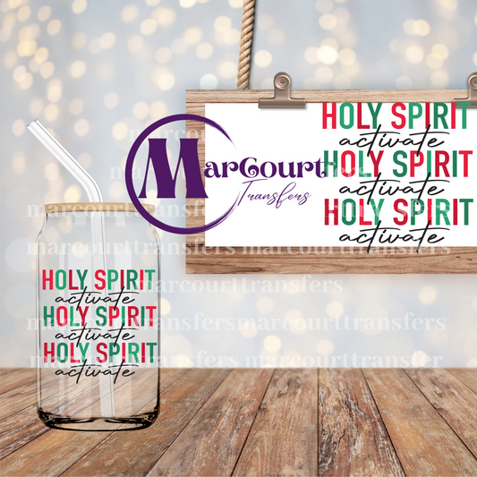 HOLY SPIRIT ACTIVATE-DECAL-UV DTF CUP WRAP