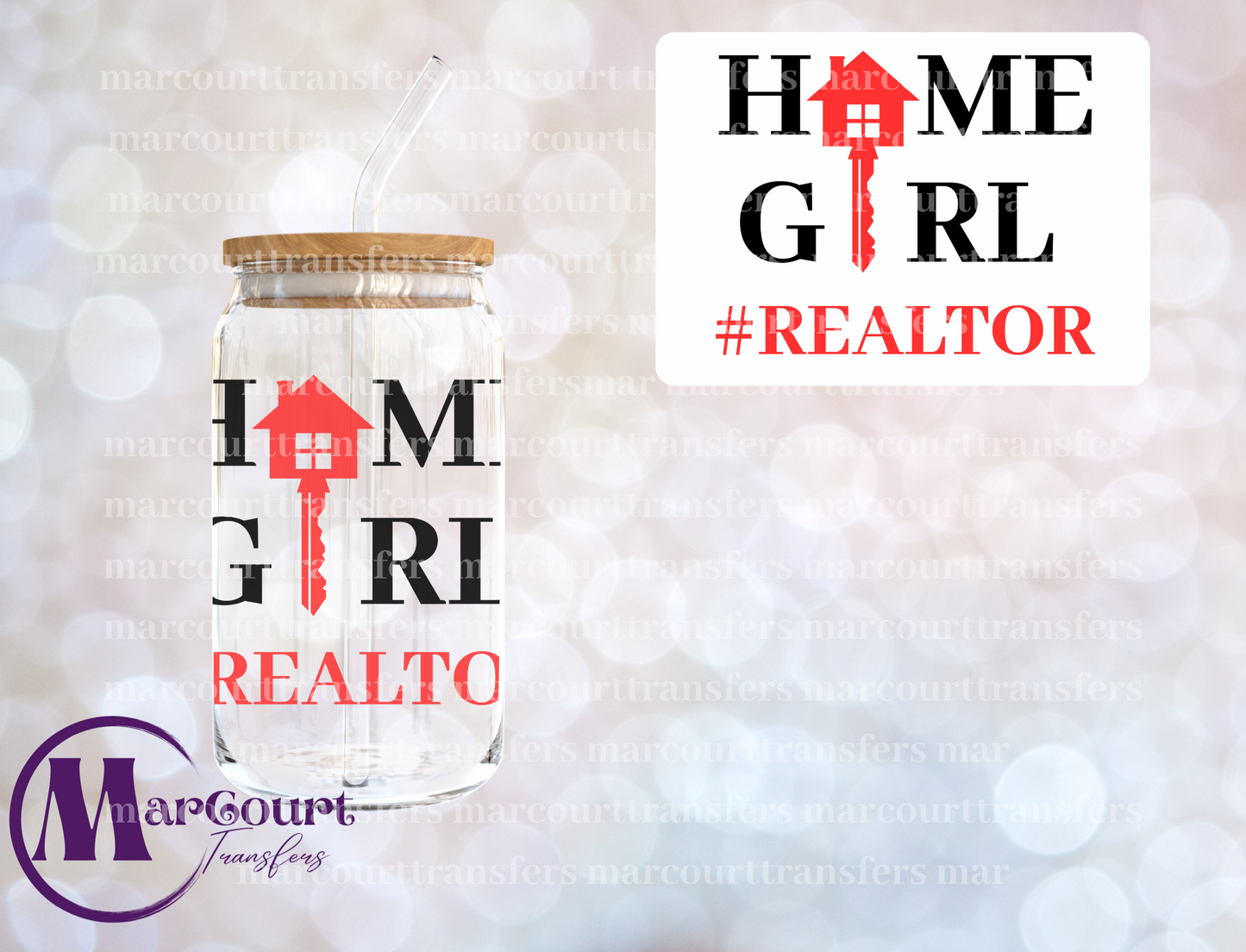 HOME GIRLS #REALTOR-DECAL-UV DTF CUP WRAP