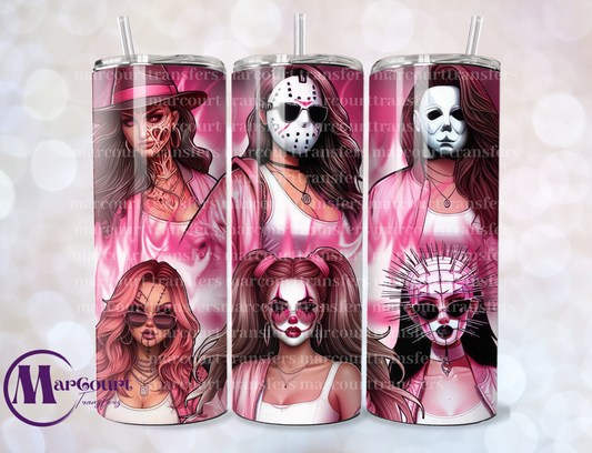 HORROR GIRLS-SKINNY TUMBLER TRANSFER