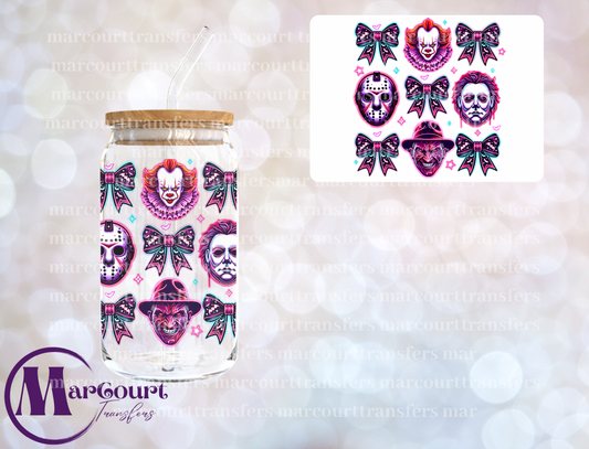 HORROR GUYS COQUETTE PINK 2-DECAL-UV DTF CUP WRAP