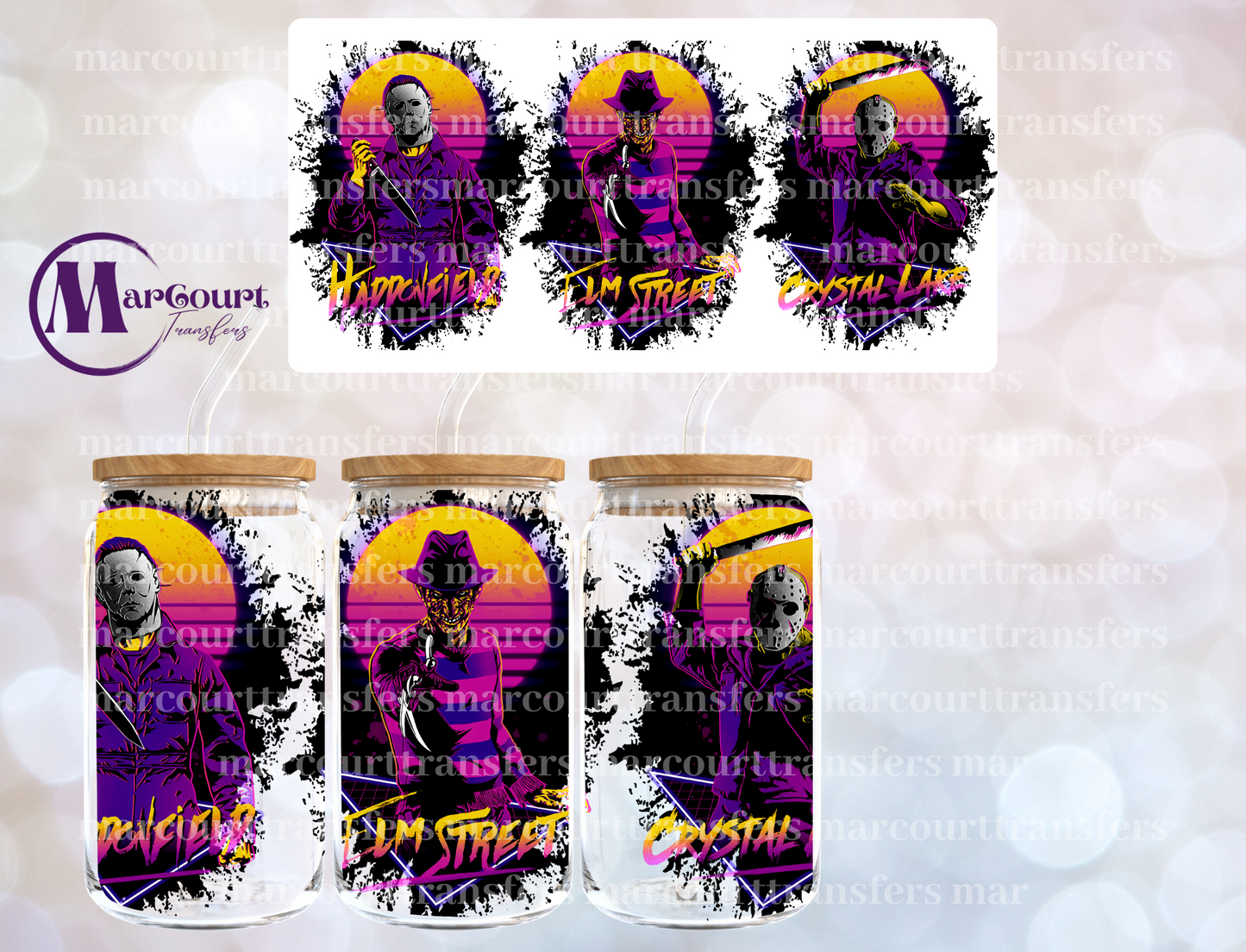 HORROR MOVIES-16 0Z-UV DTF CUP WRAP