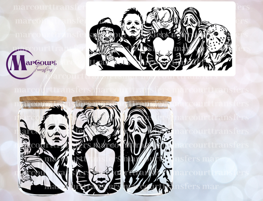 HORROR MOVIES BLK-16 0Z-UV DTF CUP WRAP