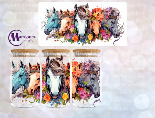 HORSES-16 0Z-UV DTF CUP WRAP