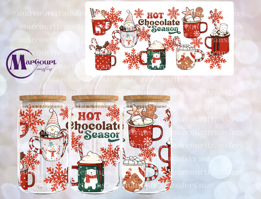 HOT CHOCOLATE SEASON-16 0Z-UV DTF CUP WRAP