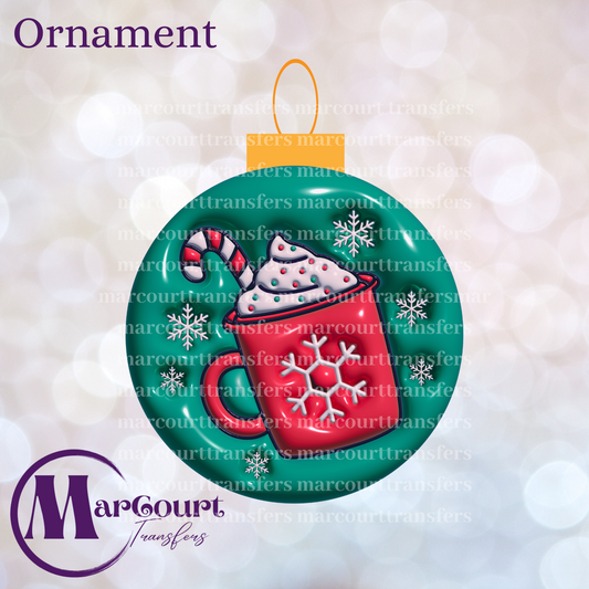 HOT COCOA ORNAMENT-UV DTF CUP WRAP