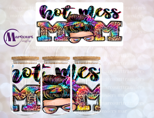 HOT MESS MOM-16 0Z-UV DTF CUP WRAP