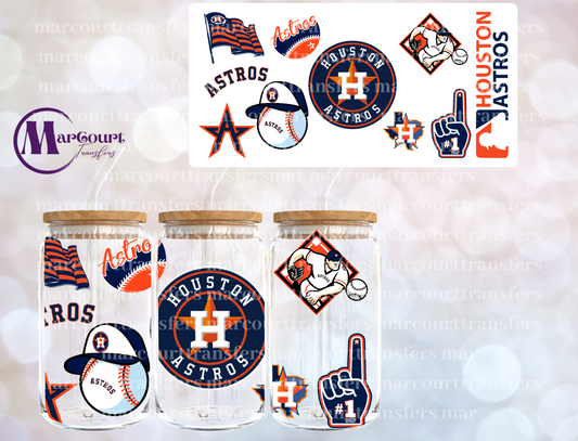 HOUSTON ASTROS 2-16 0Z-UV DTF CUP WRAP