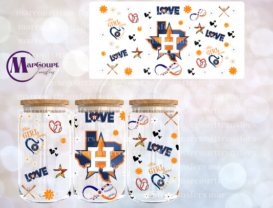 HOUSTON ASTROS HEARTS-16 0Z-UV DTF CUP WRAP