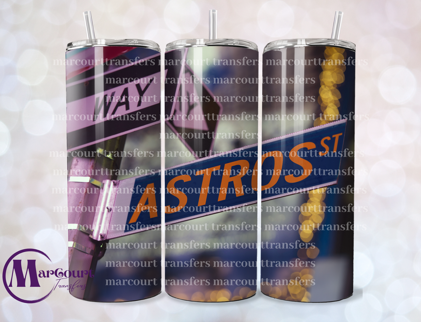 HOUSTON ASTROS STREET SIGN-SKINNY TUMBLER TRANSFER