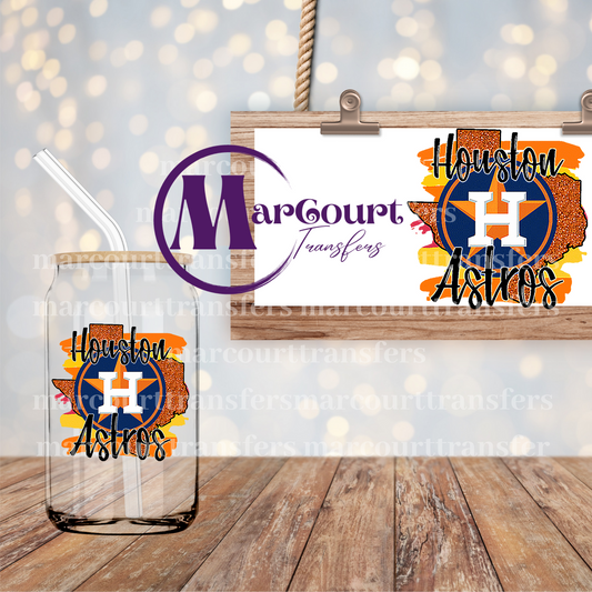 HOUSTON ASTROS-DECAL-UV DTF CUP WRAP