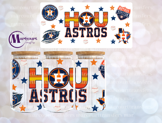 HOUSTON ASTROS-16 0Z-UV DTF CUP WRAP