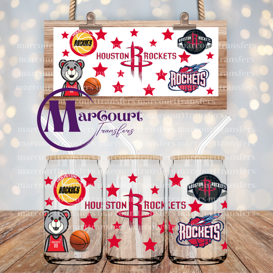 HOUSTON ROCKETS-16 0Z-UV DTF CUP WRAP