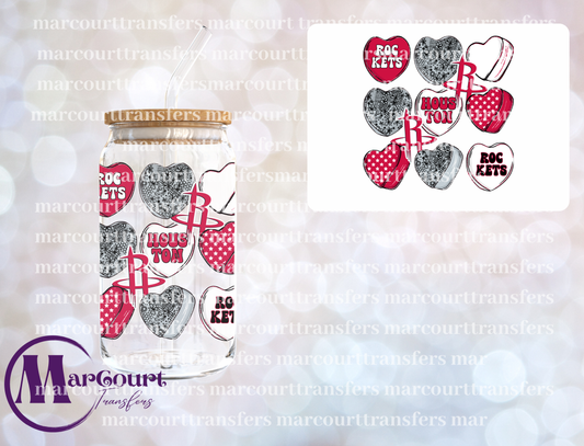 HOUSTON ROCKETS CONVERSATION HEARTS-DECAL-UV DTF CUP WRAP