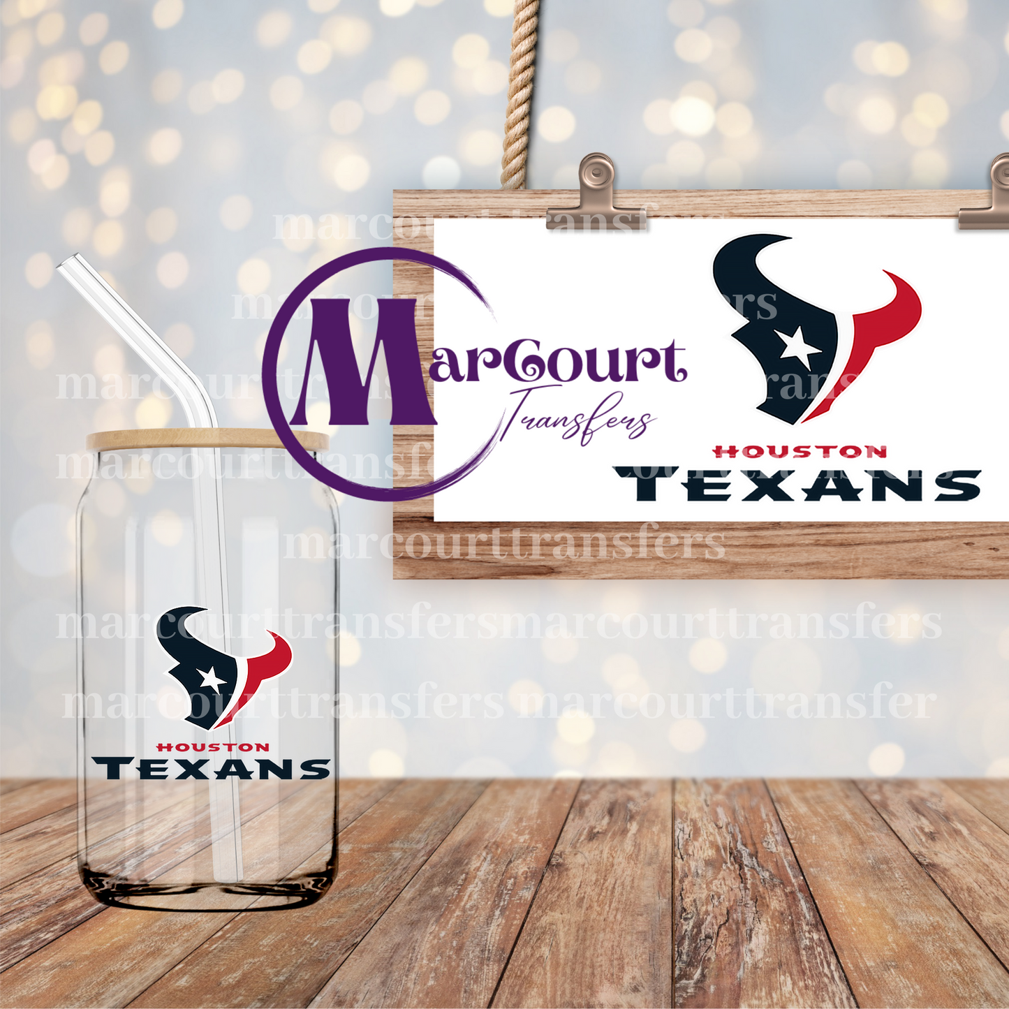 HOUSTON TEXANS-DECAL-UV DTF CUP WRAP