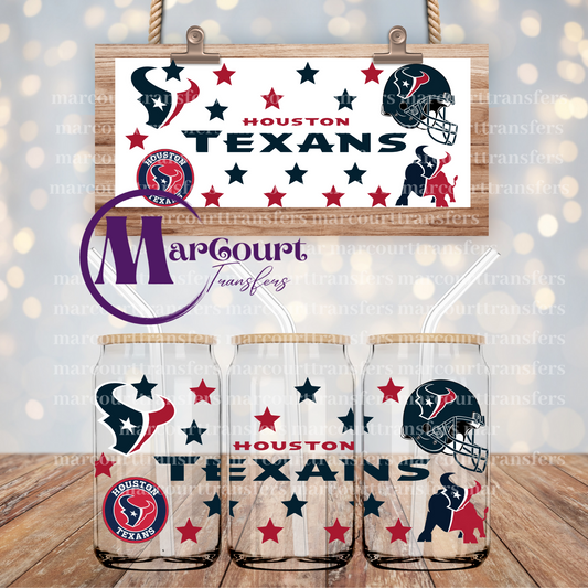 HOUSTON TEXANS-16 OZ- UV DTF CUP WRAP