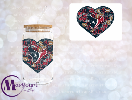 HOUSTON TEXANS HEART DECAL-UV DTF CUP WRAP