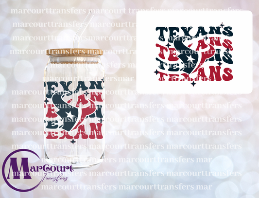 HOUSTON FOOTBALL WAVY-DECAL-UV DTF CUP WRAP