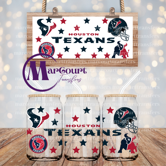 HOUSTON TEXANS-16 0Z-UV DTF CUP WRAP